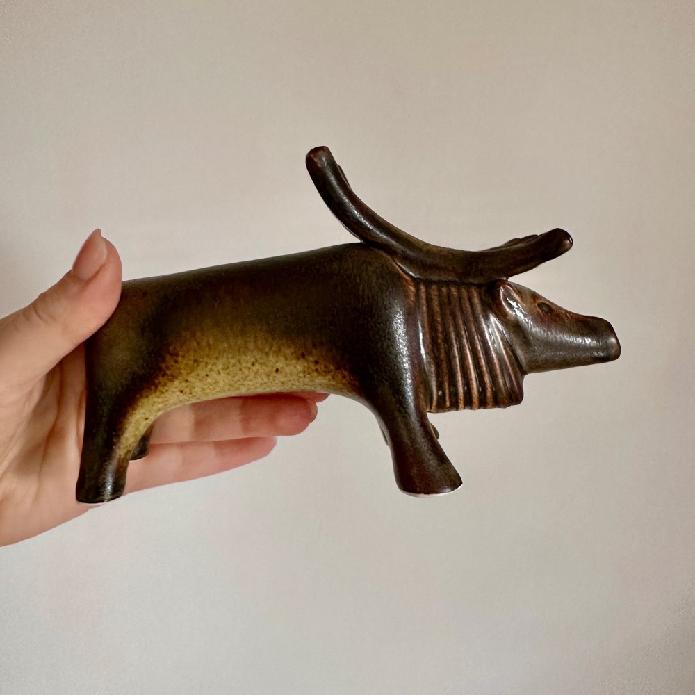 Vintage ARABIA Finland Taisto Kaasinen Reindeer Figurine Mid Century Modern